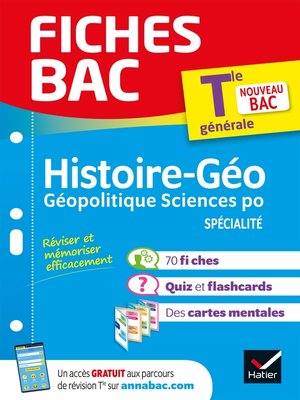 cover image of Fiches bac HGGSP Tle (spécialité)--Bac 2024